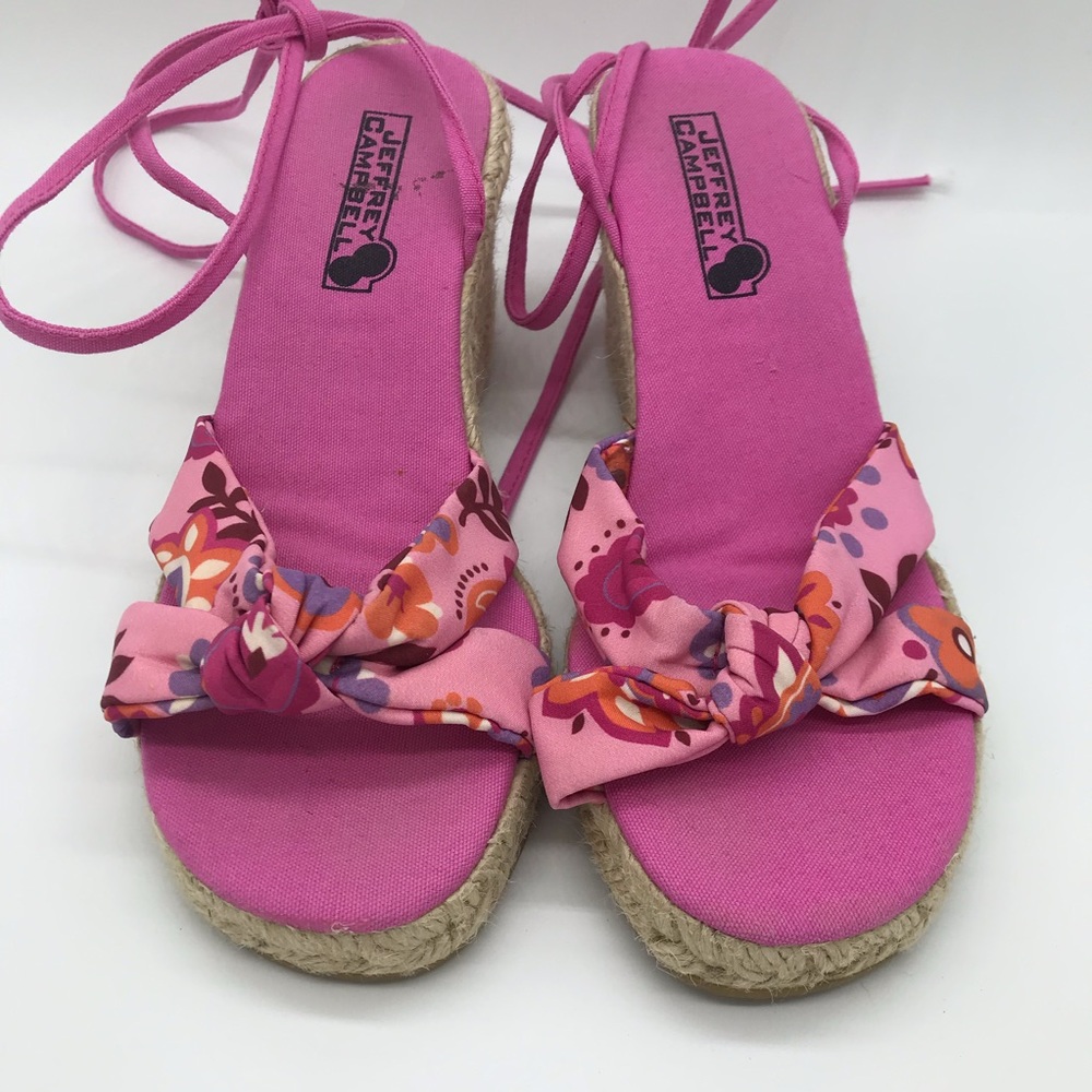 Jeffrey Campbell Vintage Lace Up Espadrille Wedges